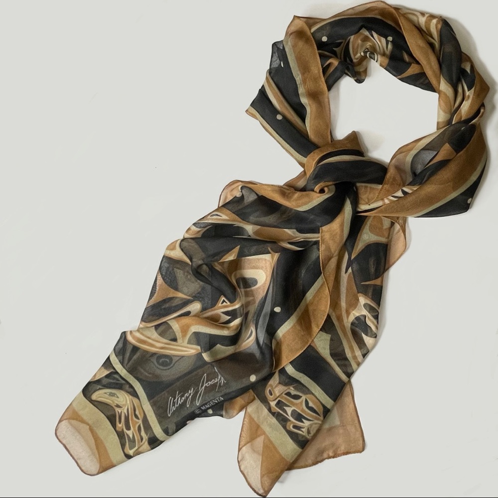 Magenta Designs “Salmon” Motif Scarf